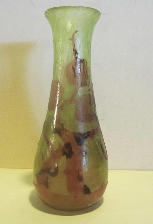 Antieke Le Verre Francais cameo glas vaas, Schneider ca 1920, Antiek en Kunst, Antiek | Glaswerk en Kristal, Verzenden