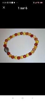 Bracelet élastique avec citrine et cornaline, Enlèvement ou Envoi, Neuf, Élastique