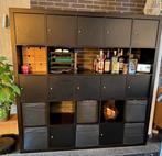 Ikea Kallax 5x5 etager avec 12 portes noir, Maison & Meubles, 25 à 50 cm, 150 à 200 cm, Utilisé, Autres essences de bois