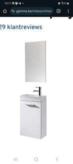 Handenwassermeubel - lavabo - kast - spiegel, Ophalen, Nieuw