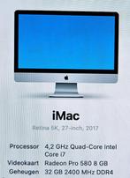 iMac 27" Retina 5k 2017 I7 32GB RAM + magic mouse + keyboard, Ophalen, Gebruikt, 32 GB, SSD