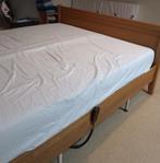 mooi echt houten bed 180x200, Ophalen, Bruin, Tweepersoons, Zo goed als nieuw