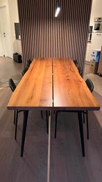 Mooie Dutchbone walnootfineer eettafel 220x90 cm, Huis en Inrichting, Ophalen of Verzenden, Zo goed als nieuw