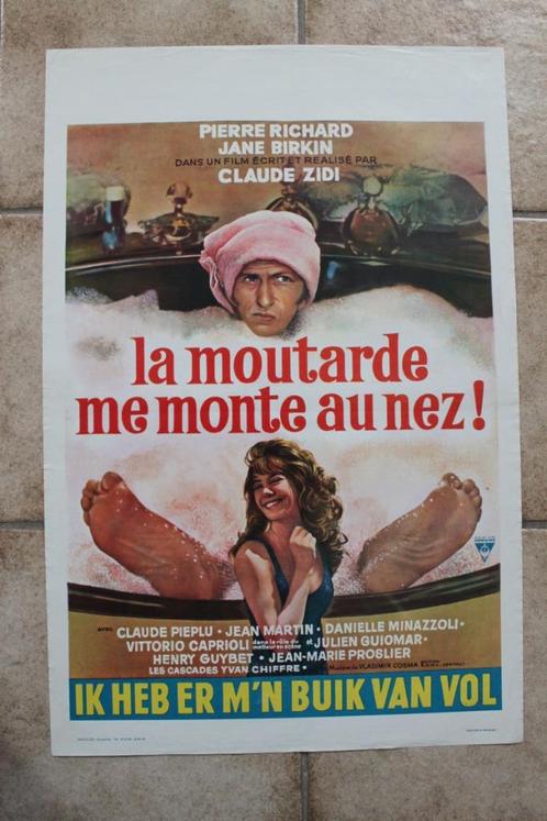 filmaffiche Jane Birkin la moutarde me monte filmposter, Verzamelen, Posters, Zo goed als nieuw, Film en Tv, A1 t/m A3, Rechthoekig Staand