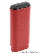 ADORINI SIGARENKOKER LEER MAGNA ROOD  CAP. 3 SIGAREN  sk04mr, Envoi, Neuf, Boite à tabac ou Emballage