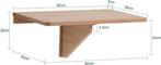 Opklapbare Wandtafel in Hout, Ophalen, Nieuw, 25 tot 50 cm, 50 tot 100 cm