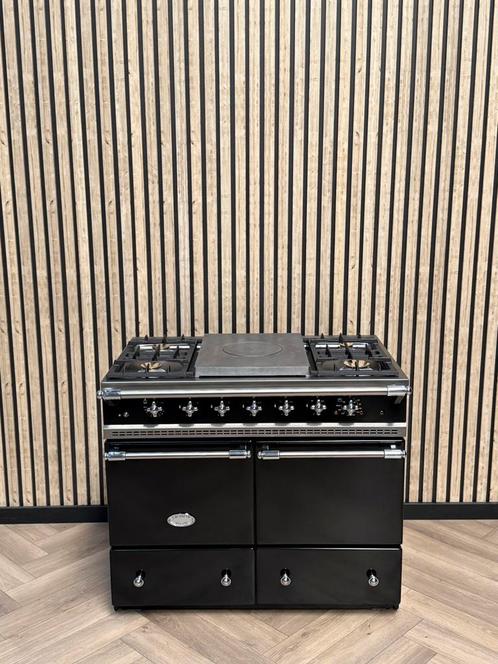 Luxe Lacanche Zwart 100cm Gas Dubbele Oven + Coup de Feu, Elektronische apparatuur, Fornuizen, Elektrisch, 5 kookzones of meer