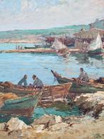 Fortune Car olieverf schilderij board maritiem vissers boten, Ophalen