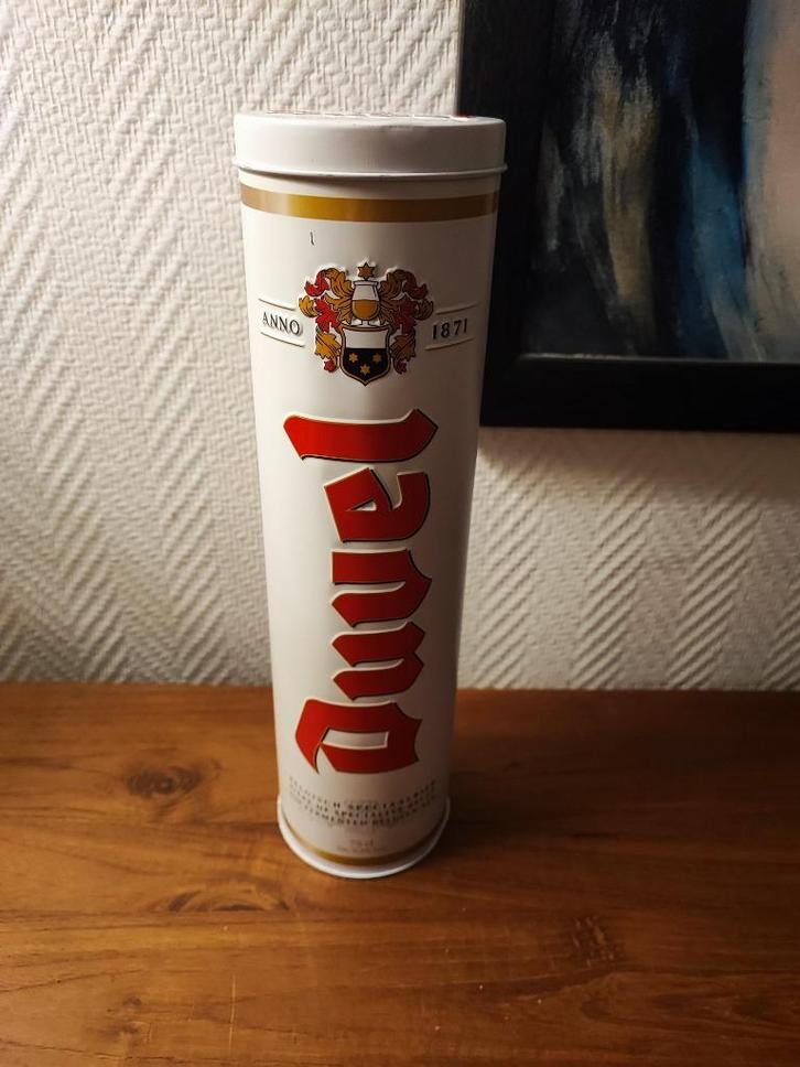 Duvel Blik, blikken doos, Verzamelen, Biermerken, Gebruikt, Duvel, Ophalen of Verzenden