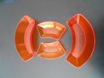4 leuke oranje schaaltjes TUPPERWARE prima staat, Enlèvement ou Envoi, Utilisé, Orange, Balance