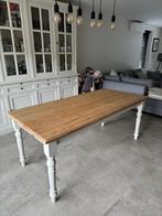 Eetkamer tafel met eiken blad, Huis en Inrichting, Tafels | Eettafels, Ophalen, Gebruikt, Eikenhout, 50 tot 100 cm