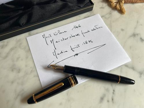 Montblanc 146  18K medium punt vulpen french edition, Verzamelen, Pennenverzamelingen, Zo goed als nieuw, Vulpen, Mont Blanc, Ophalen of Verzenden