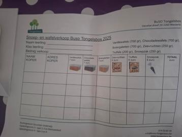 wafelverkoop beschikbaar voor biedingen