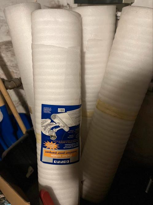 4 rollen schuimfolie ondervloer isolatie parket of laminaat, Doe-het-zelf en Bouw, Isolatie en Afdichting, Zo goed als nieuw, Vloerisolatie