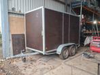 Aanhangwagen dubbele as 750kg met nieuw hout., Ophalen, Gebruikt