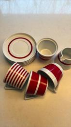 Salt & Pepper Red koffieservice, Maison & Meubles, Cuisine | Vaisselle, Enlèvement, Utilisé, Autres styles, Porcelaine