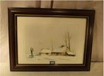 Mooie Gravure 'Winter' - Dirk Baksteen - 36x27, Antiek en Kunst, Kunst | Etsen en Gravures, Ophalen of Verzenden