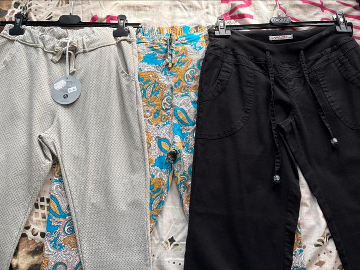 3 broeken waarvan 1 nieuw (M)., Kleding | Dames, Broeken en Pantalons, Nieuw, Maat 38/40 (M), Zwart, Lang, Ophalen