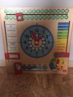 houten kalender met klok, Kinderen en Baby's, Zo goed als nieuw, Ophalen