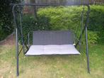 schommelbank met luifel en kussen, Tuin en Terras, Ophalen, Gebruikt, Metaal, Schommelbank