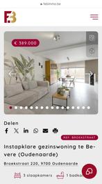 Mooi woning te koop !, Immo, Hoekwoning, 3 kamers, Provincie Oost-Vlaanderen