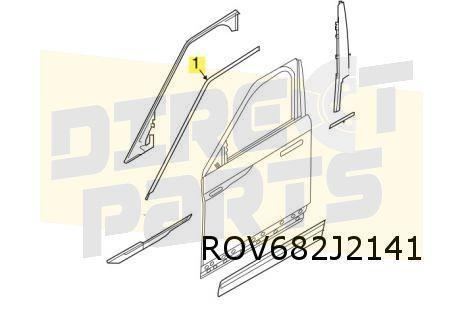 Range Rover Velar (6/17-) Sierlijst boven Links voorportier, Auto-onderdelen, Carrosserie, Deur, Land Rover, Achter, Rechts, Nieuw