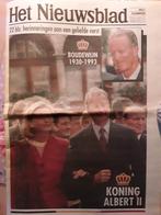 Het nieuwsblad, overlijden koning Boudewijn, 1993, Ophalen of Verzenden, Gebruikt