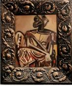 Jespers « Femme africaine » huile sur panneau 25 x 33 cm, Envoi