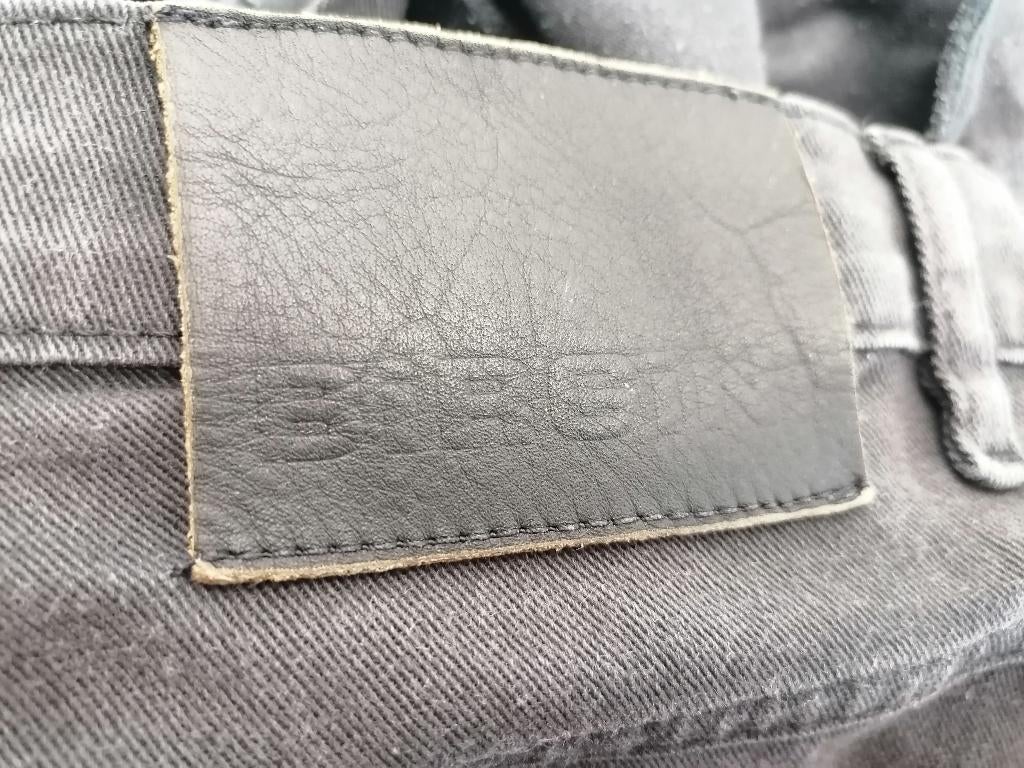 Mooie kwaliteitsvolle, donkergrijze Jeans - Jeansmaat 52, Ophalen, W36 - W38 (confectie 52/54), Grijs, Gedragen