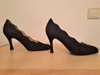 Charles Jourdan schoentjes mt. 35,5 - hak 9 cm - zwart daim, Pumps, Zwart, Charles Jourdan, Ophalen of Verzenden