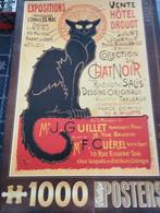 Puzzle Poster Vintage du Chat Noir - 1000 pièces, Comme neuf, Puzzle, Enlèvement