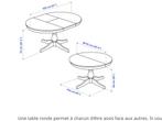 Table ronde noir IKEA avec rallonge, Maison & Meubles, Tables | Tables à manger, Comme neuf, Rond, Enlèvement, Cinq personnes ou plus