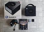 Gamecube compleet in doos met Rogue Leader, Gebruikt, Zwart, Met games, Ophalen of Verzenden