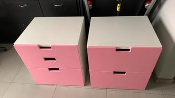 Ikea stuva smastad reeks 2 lage kasten, Enfants & Bébés, Chambre d'enfant | Commodes & Armoires, Enlèvement, Comme neuf