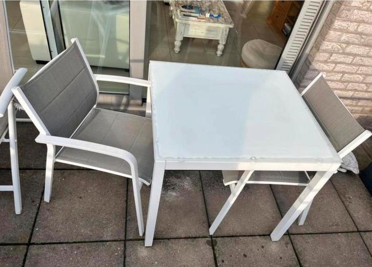Tuin/terras set wit Bristol, Tuin en Terras, Tuinsets en Loungesets, Zo goed als nieuw, Ophalen