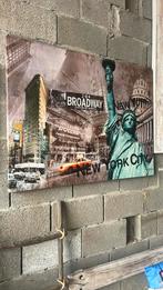 Canvas met print van New York 85 x 113 cm, Ophalen, Zo goed als nieuw, Print