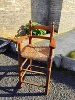 Vintage houten kinderstoel met hout en riet, Kinderen en Baby's, Ophalen, Gebruikt