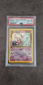 Pokemon Espeon 1st edition PSA 8, Hobby en Vrije tijd, Ophalen of Verzenden, Zo goed als nieuw, Losse kaart