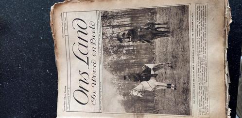 Oude kranten ONS LAND IN WOORD EN BEELD, Verzamelen, Tijdschriften, Kranten en Knipsels, Krant, Voor 1920, Ophalen