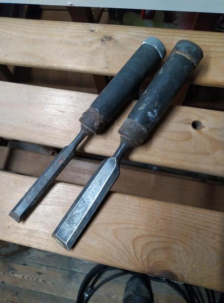 houtbeitels (2 stuks), Antiek en Kunst, Antiek | Gereedschap en Instrumenten, Ophalen of Verzenden