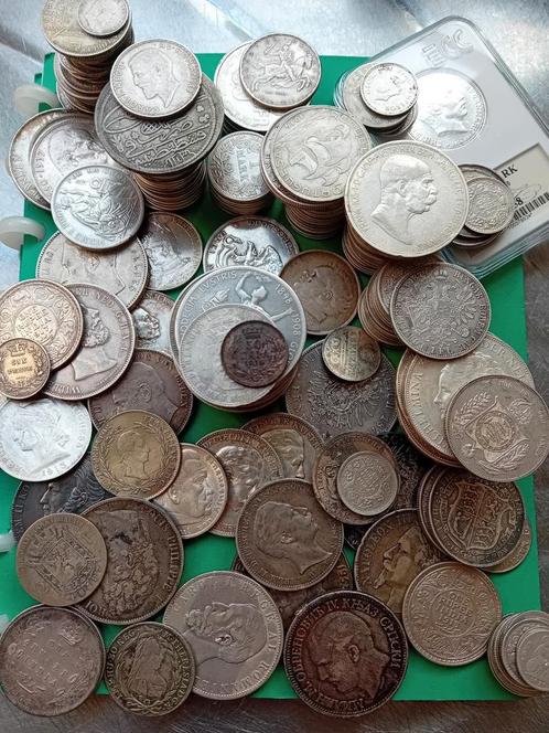 2,1 kilo zilveren wereldmunten, Postzegels en Munten, Munten | België, Zilver, Zilver, Ophalen of Verzenden