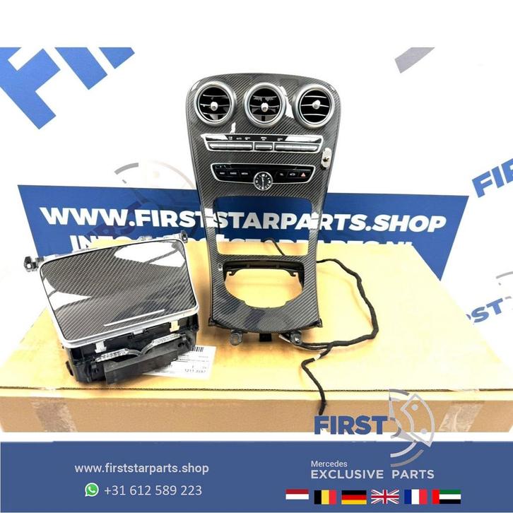 W205 W253 C63 GLC63 AMG CARBON MIDDENCONSOLE C63s GLC63s ori, Auto-onderdelen, Interieur en Bekleding, Mercedes-Benz, Gebruikt