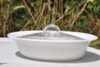 plat cocote en faience couvercle verre, Enlèvement ou Envoi, Comme neuf, Autres matériaux, Autres types