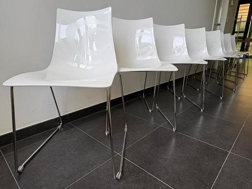 8 Stoelen,  Italiaans design, Zebra SPC 2271/310, Huis en Inrichting, Stoelen, Gebruikt, Vijf, Zes of meer stoelen, Kunststof