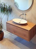 Eiken badkamermeubel 1 lade, Huis en Inrichting, Badkamer | Badkamermeubels, Nieuw, Minder dan 100 cm, Wastafelkast, 25 tot 50 cm