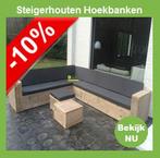 Steigerhout Hoekbank Hoeklounge Tuinbank hoekzetel loungeset, Nieuw, Bank, Hout, Loungeset