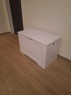 Witte, houten opbergkist / opbergkoffer, Enlèvement, Comme neuf