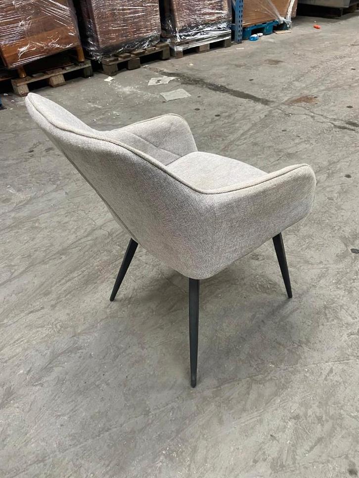 HEENY Lounge / Eetkamerstoel, Huis en Inrichting, Stoelen, Zo goed als nieuw, Vijf, Zes of meer stoelen, Metaal, Stof, Grijs, Ophalen