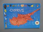 Ansichtkaart Cyprus Getekende Eilandkaart, Collections, Cartes postales | Thème, Affranchie, 1980 à nos jours, Envoi, Ville ou Village