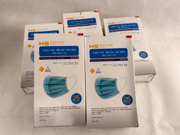 125 stuks medische mondmaskers – nieuw, verpakt beschikbaar voor biedingen